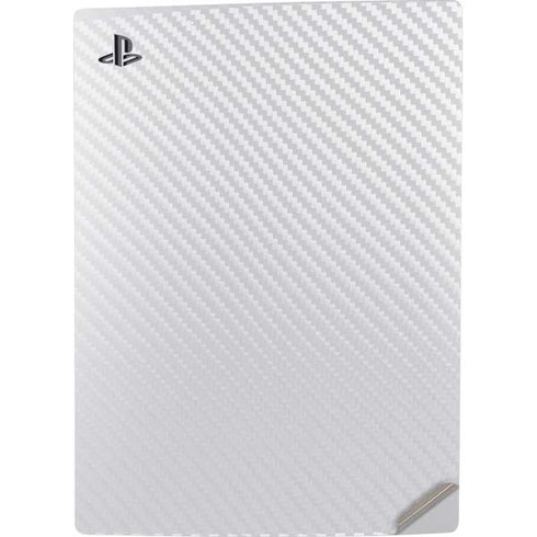 White Carbon Fiber Specialty Texture Material PS5 Digital Edition Console Skin